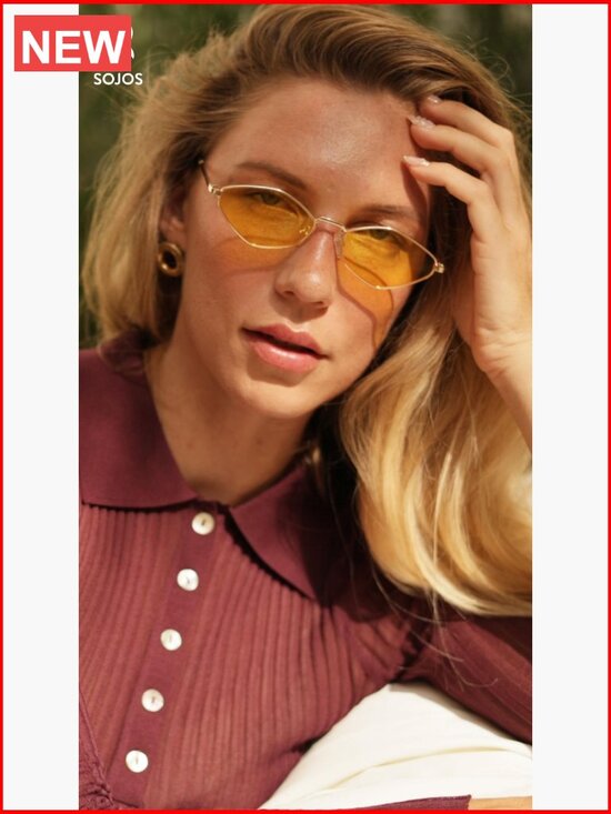 Retro Polarized Sunglasses Womens Mens Vintage Narrow Irregular Shades UV400 main image 4